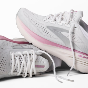 Brooks Glycerin 23 Women's Running Shoes: White/Harbor Mist/Metallic