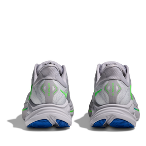 Hoka Clifton 10 Men's Running Shoes: Ash Grey/Neon Green