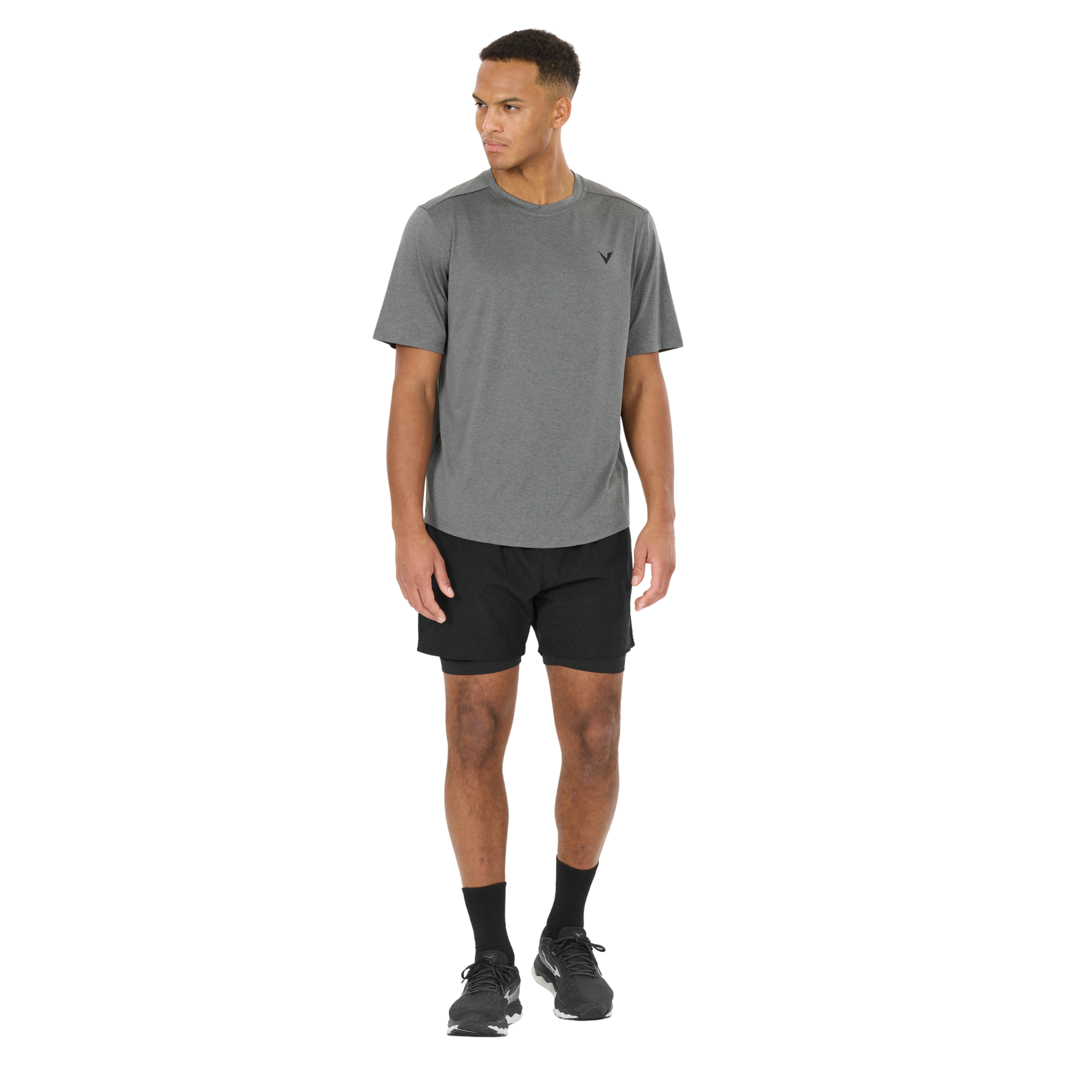 Virtus Zayne V2 Men's 2 in 1 Running Shorts: Black