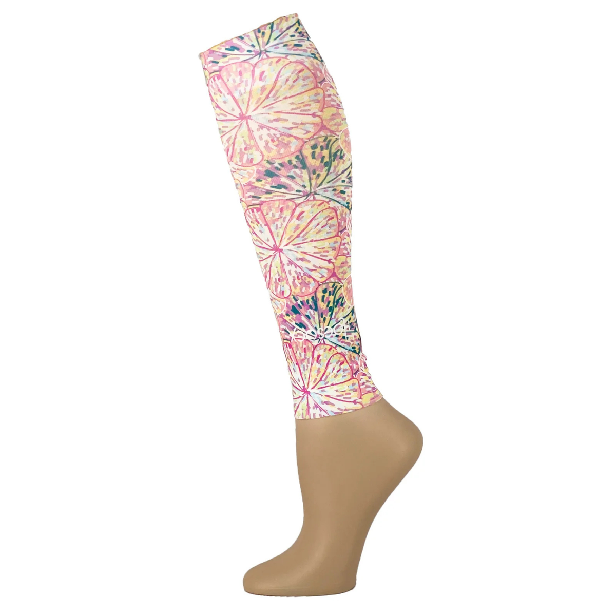 Hocsocx Citrus Pink Blossom Footless Sock