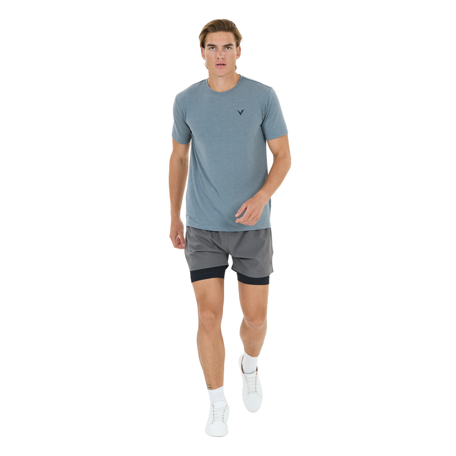 Virtus Men's Zayne 2 in 1 Running Shorts: Turbulance