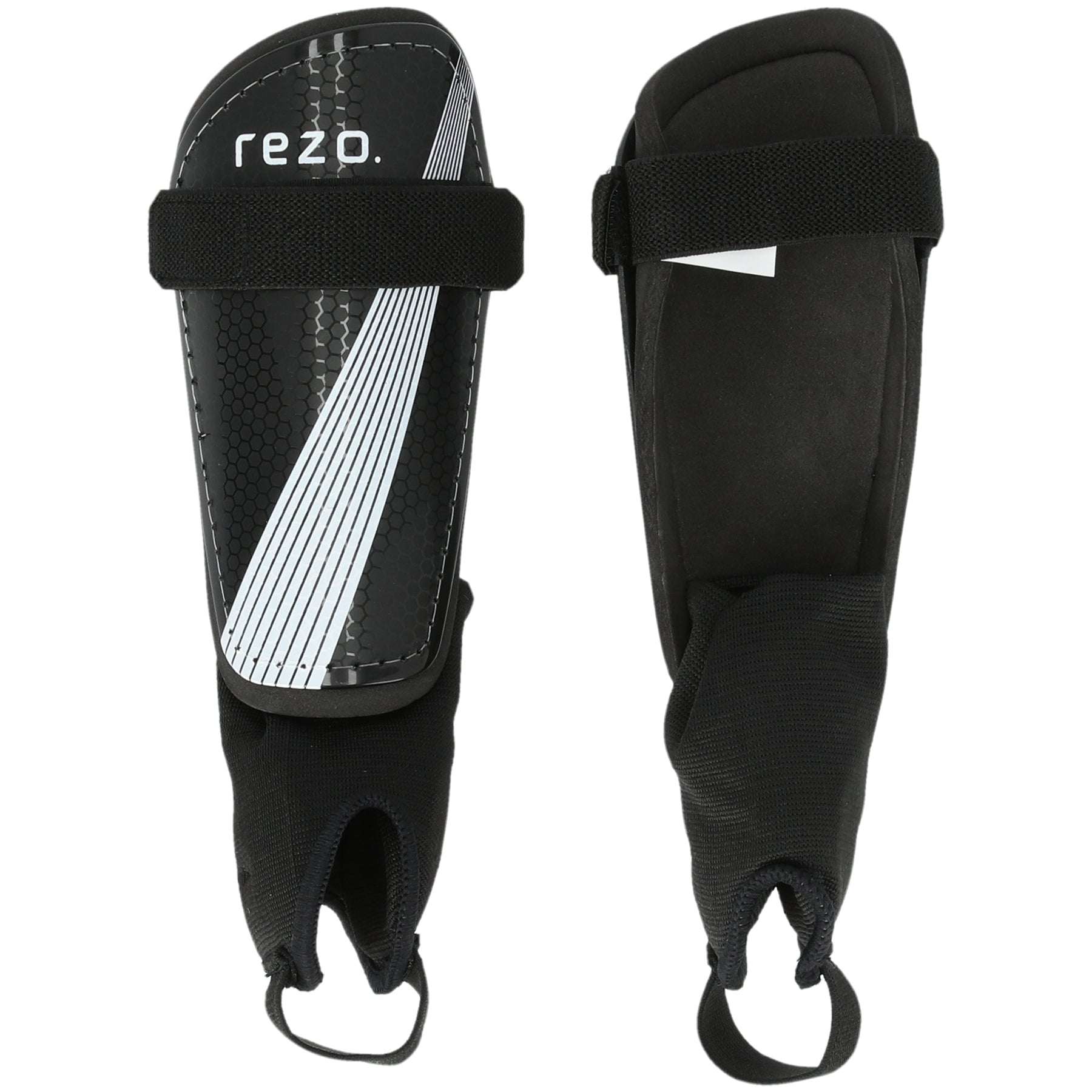 Rezo Irwin Shin Guards With Fixed Sock: Black
