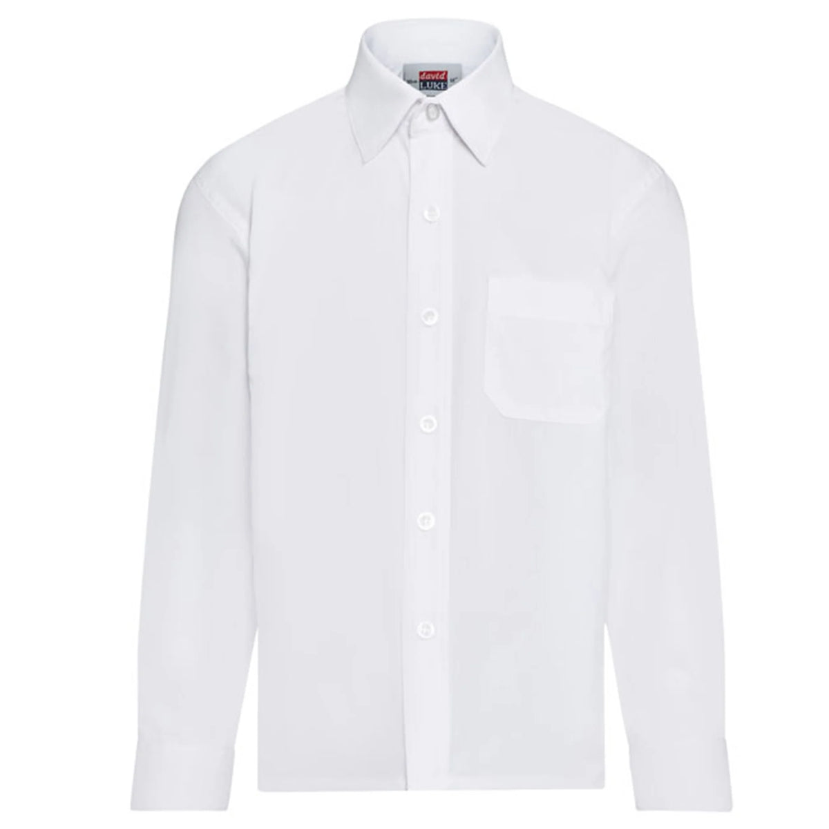 Boys Long Sleeve Shirt (Twin Pack): White