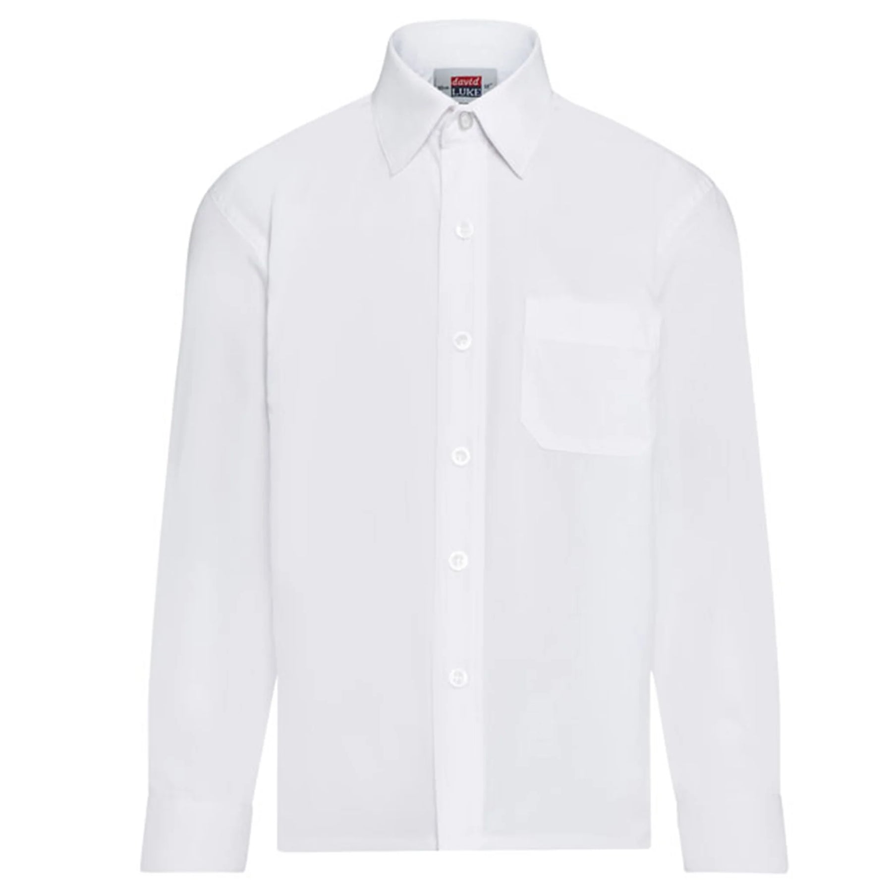 Boys Long Sleeve Shirt (Twin Pack): White
