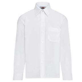 Boys Long Sleeve Shirt (Twin Pack): White