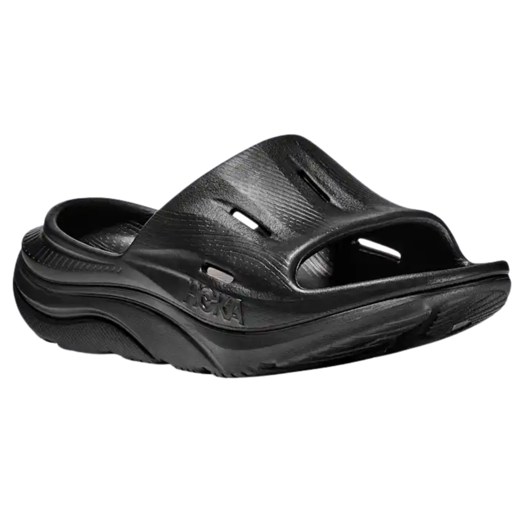 Hoka Ora Recovery Slides: Black/Black