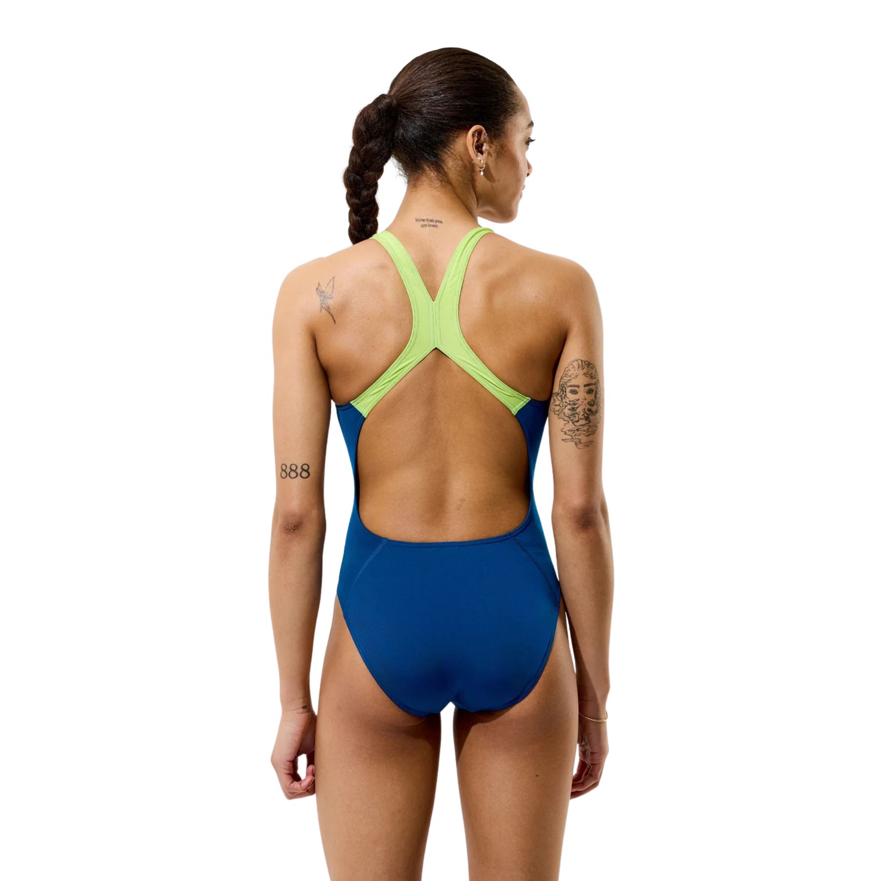 Speedo Women's Solid Powerback Swimsuit: Denim Teal
