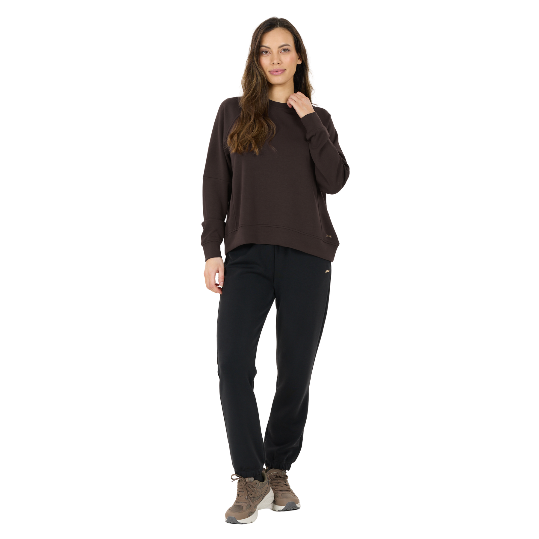 Athlecia Jacey Women's Crew Neck: Chocolate Torte