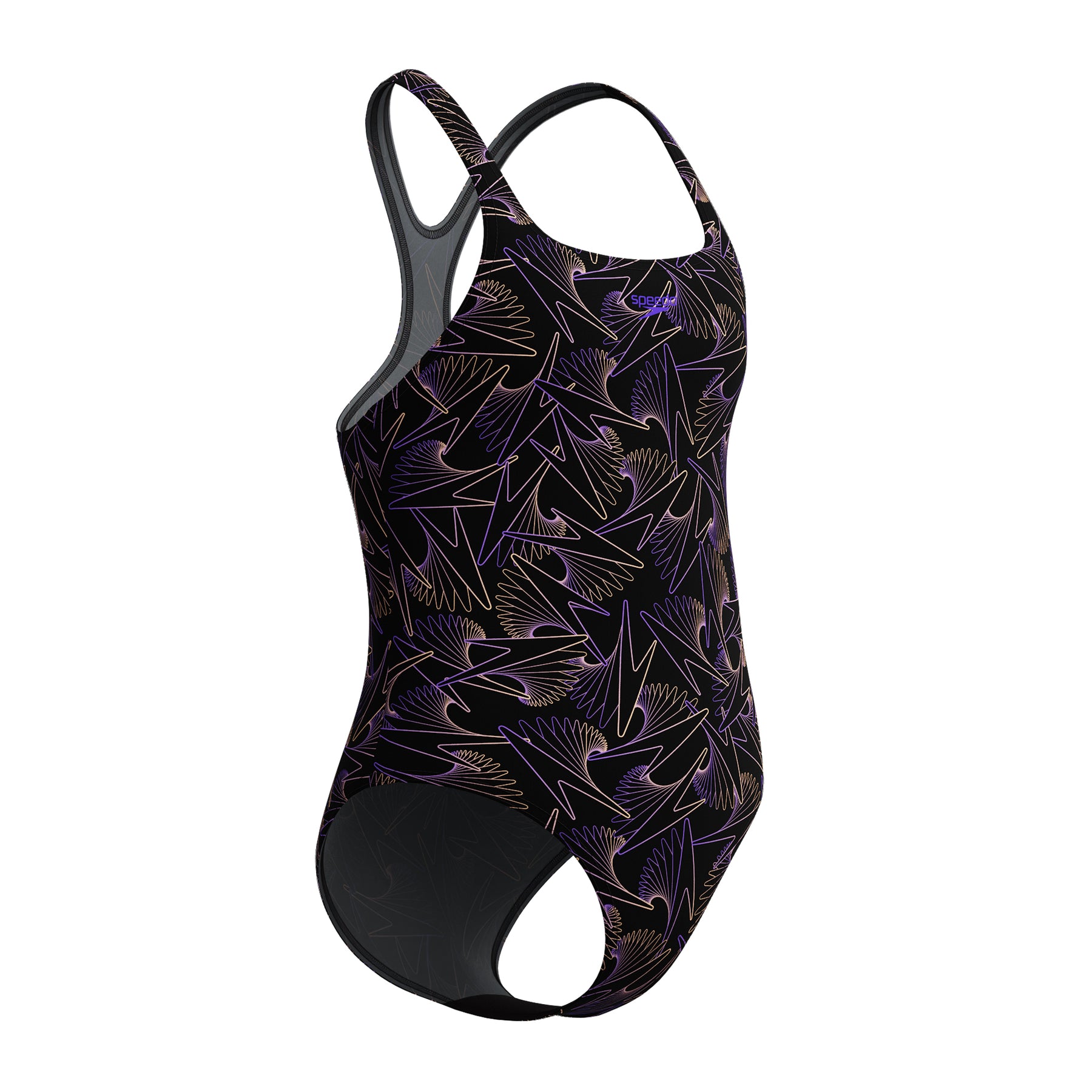 Speedo Girls Hyperboom Allover Medalist Swimsuit: Orange