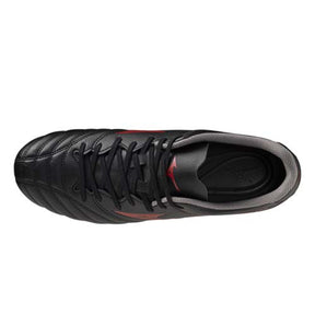 Mizuno Monarcida Neo III Rugby Boots: Black/Morelia Red