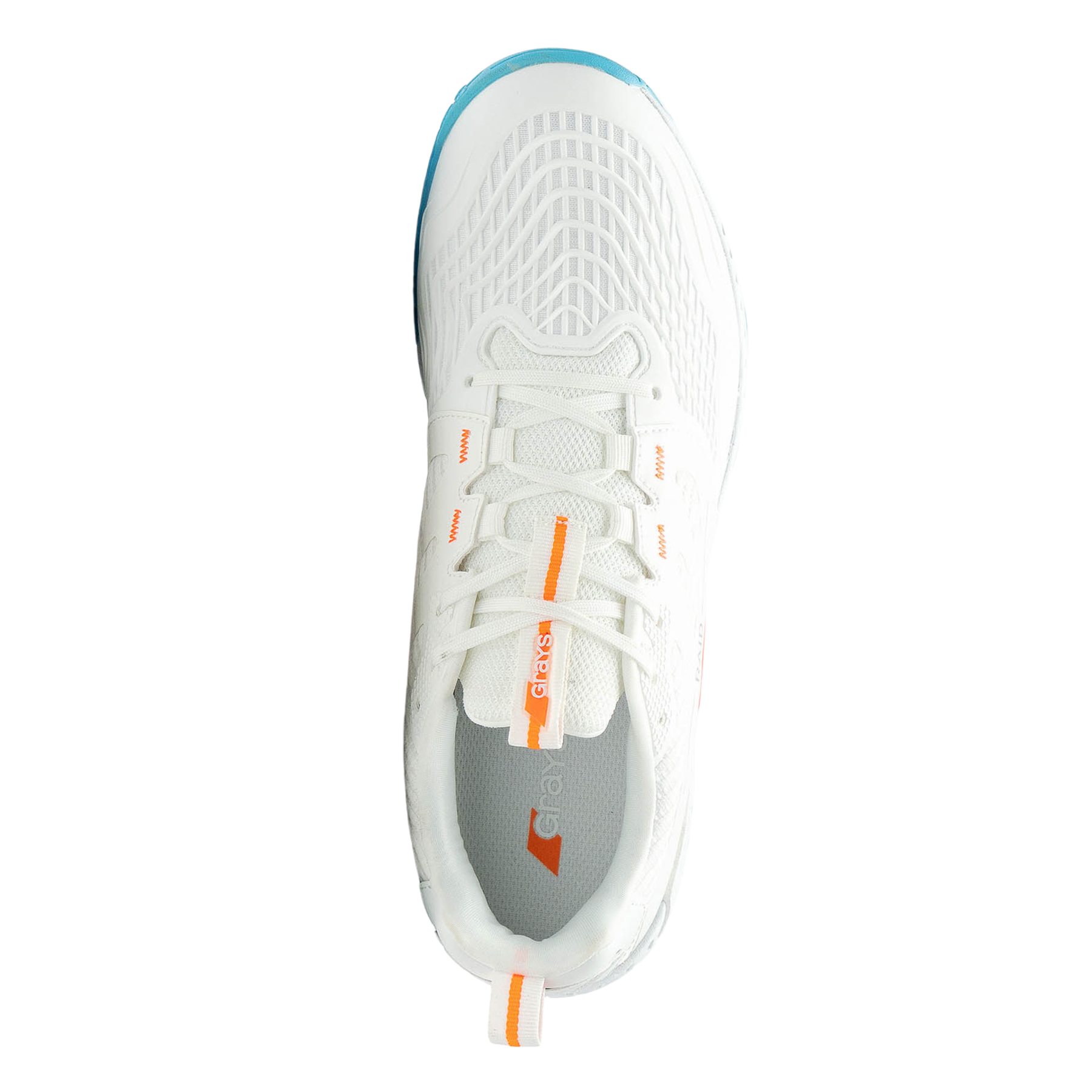Grays Raid Hockey Shoes: White/Blue