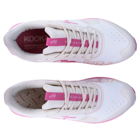 Kookaburra Aurora Hockey Shoes: Bone Salmon Pink