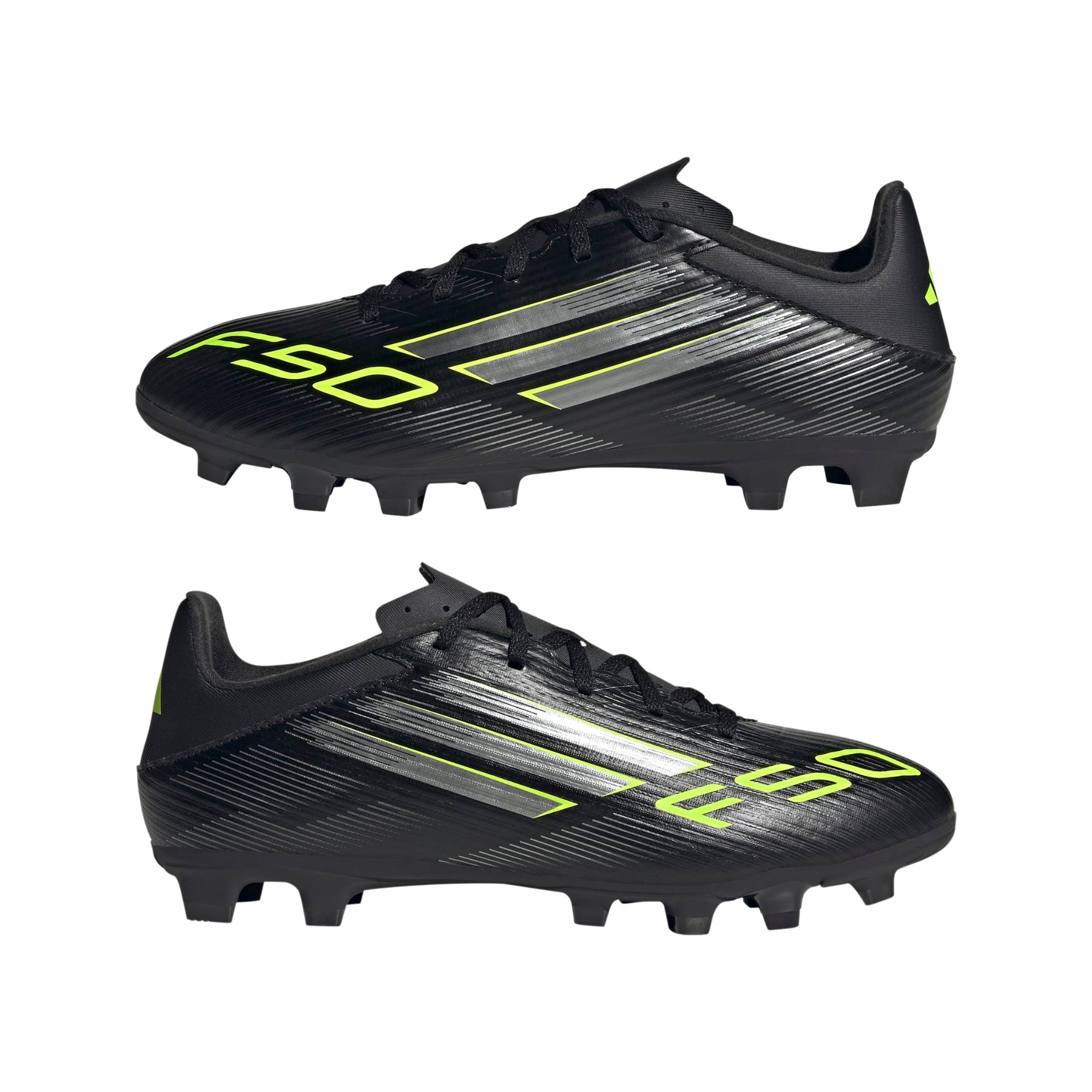 Adidas F50 Club FG/MG Junior Football Boots: Black