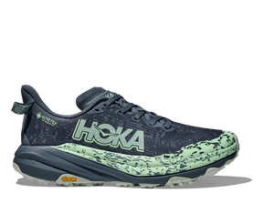 Hoka Speedgoat 6 GTX Womens Running Shoes: Thunder Cloud/Mint Fluorite - 8