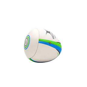 Gilbert Rebounder Training Rugby Ball: Green/Blue - 5