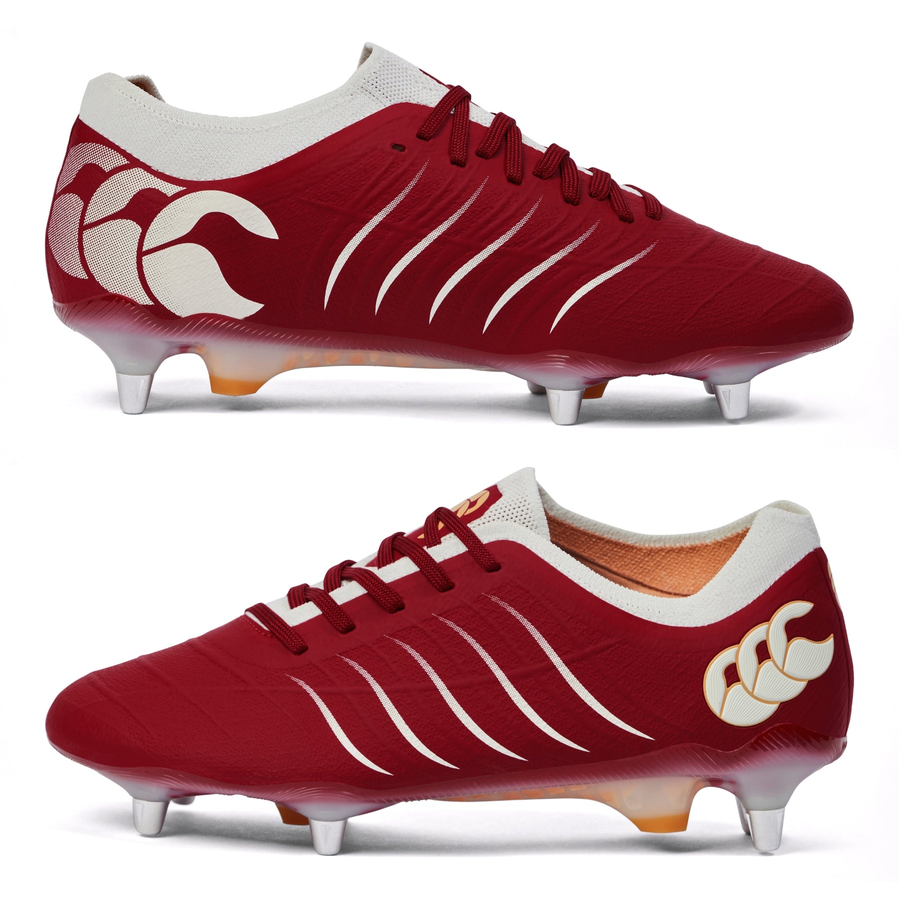 Canterbury Phoenix 2.0 Elite Soft Ground Rugby Boots: Red