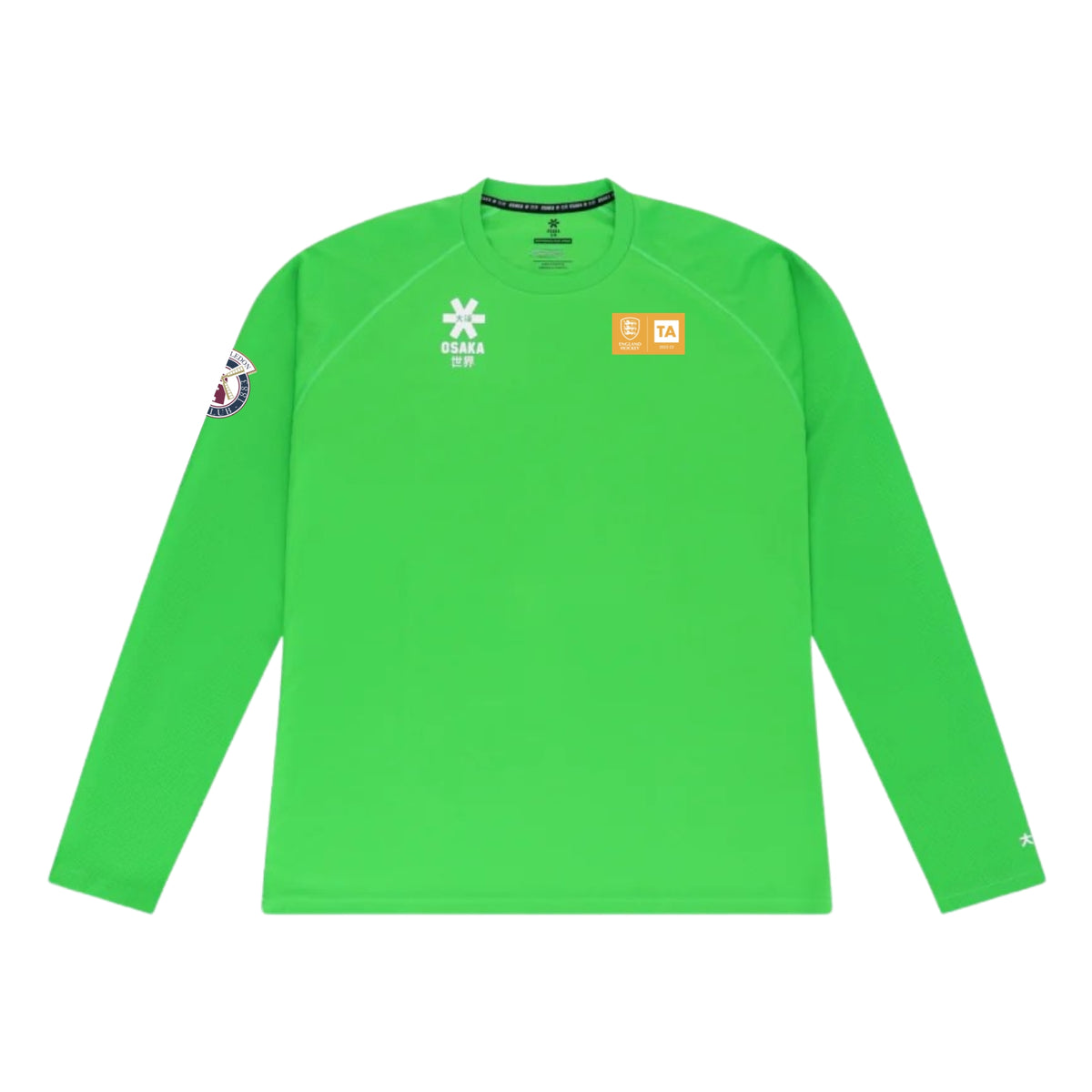 Wimbledon HC TA Keeper Tee Long Sleeve: Fluo Green