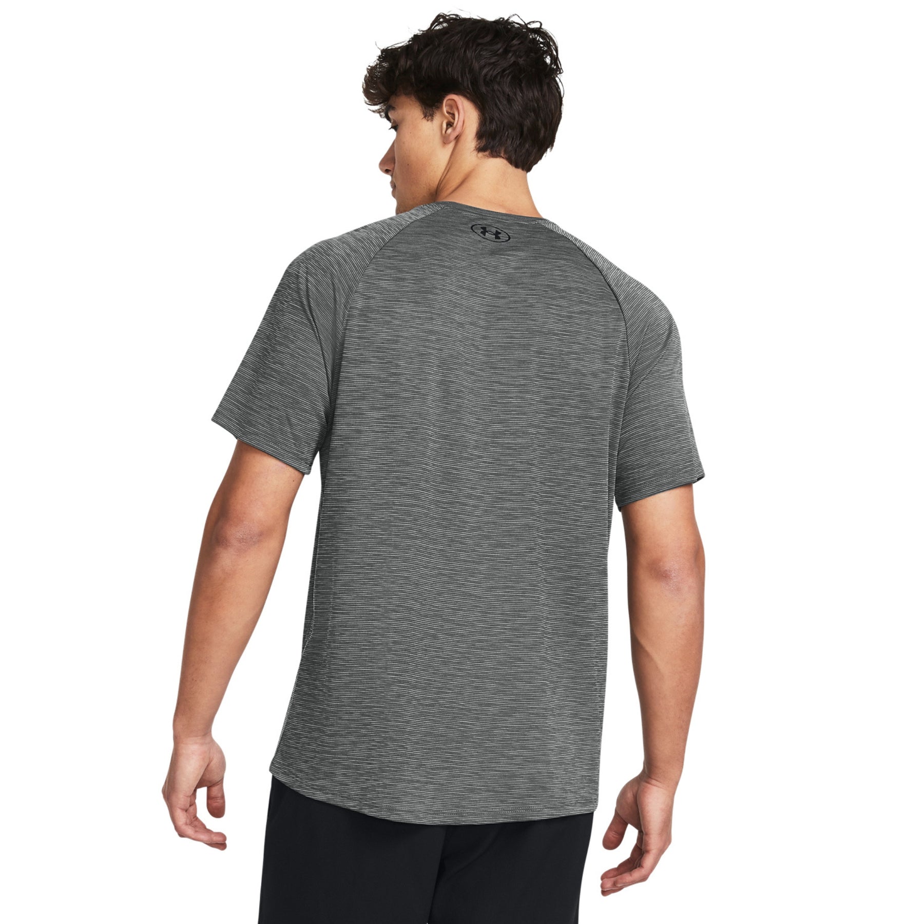 Under Armour Men's Tech Textured Short Sleeve Tee: Castlerock/Black