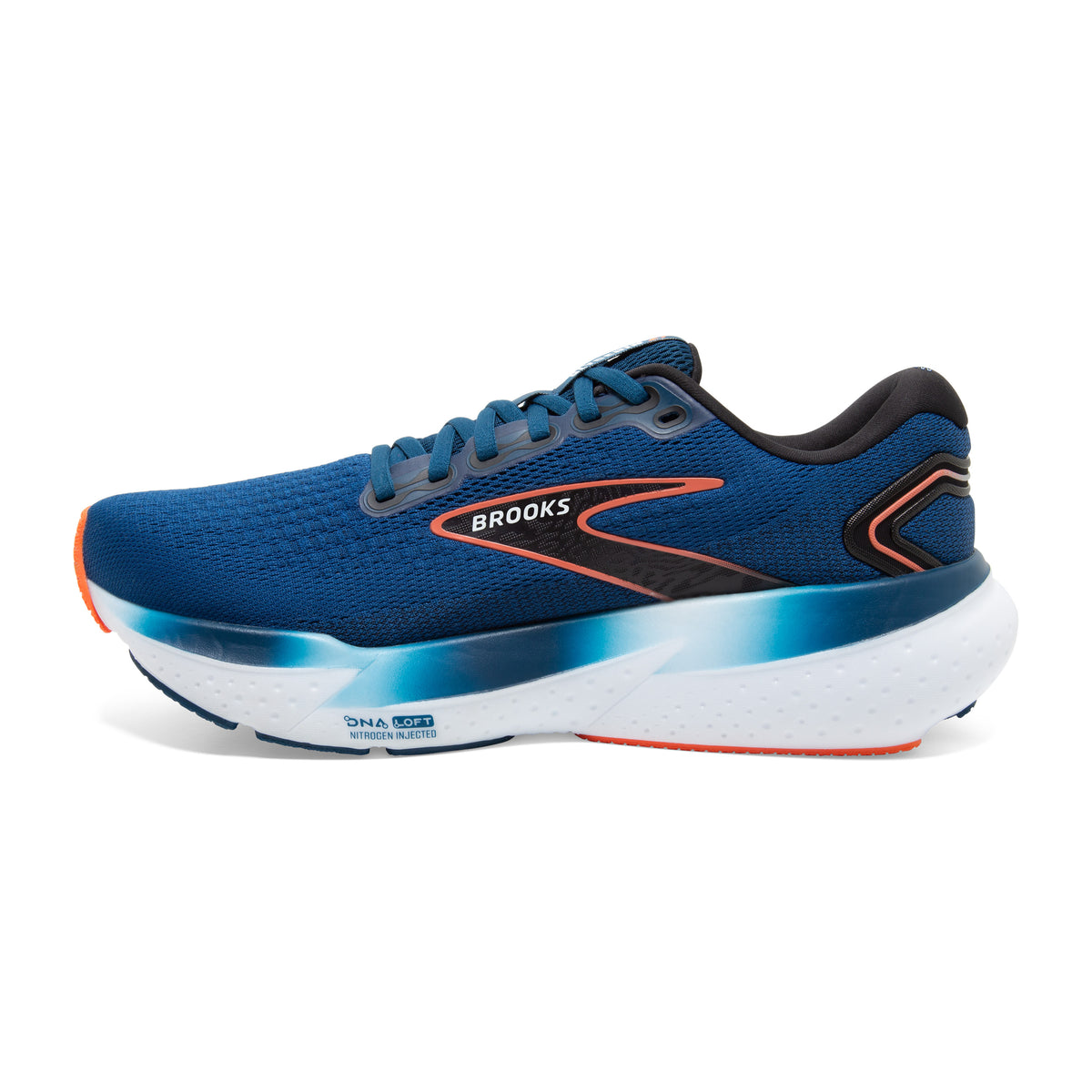 Brooks Glycerin 21 Mens Running Shoes: Blue Opal/Black/Nasturtium