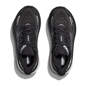 Hoka Clifton 9 Womens Running Shoes: Black/White