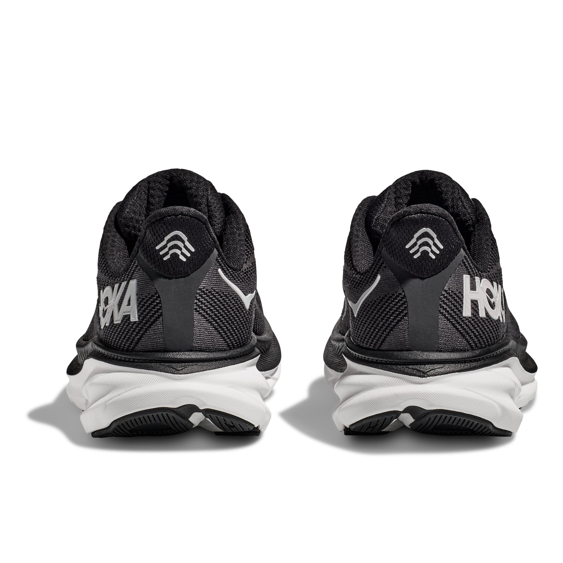 Hoka Clifton 9 Womens Running Shoes: Black/White