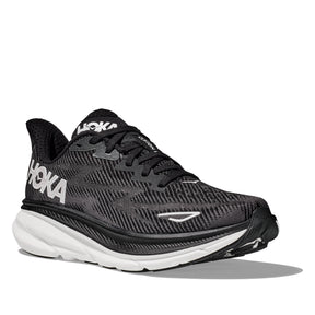 Hoka Clifton 9 Womens Running Shoes: Black/White