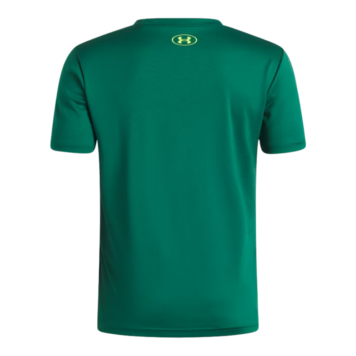 Under Armour Tech Graphic Junior SS Tee: Campus Ivy/Green Citrine/Black