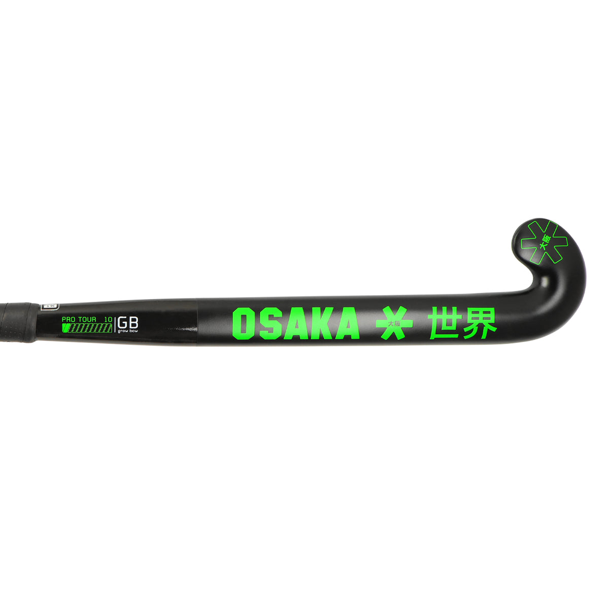 Osaka Pro Tour 10 2.0 Grow Bow Hockey Stick 2023: Iconic Black