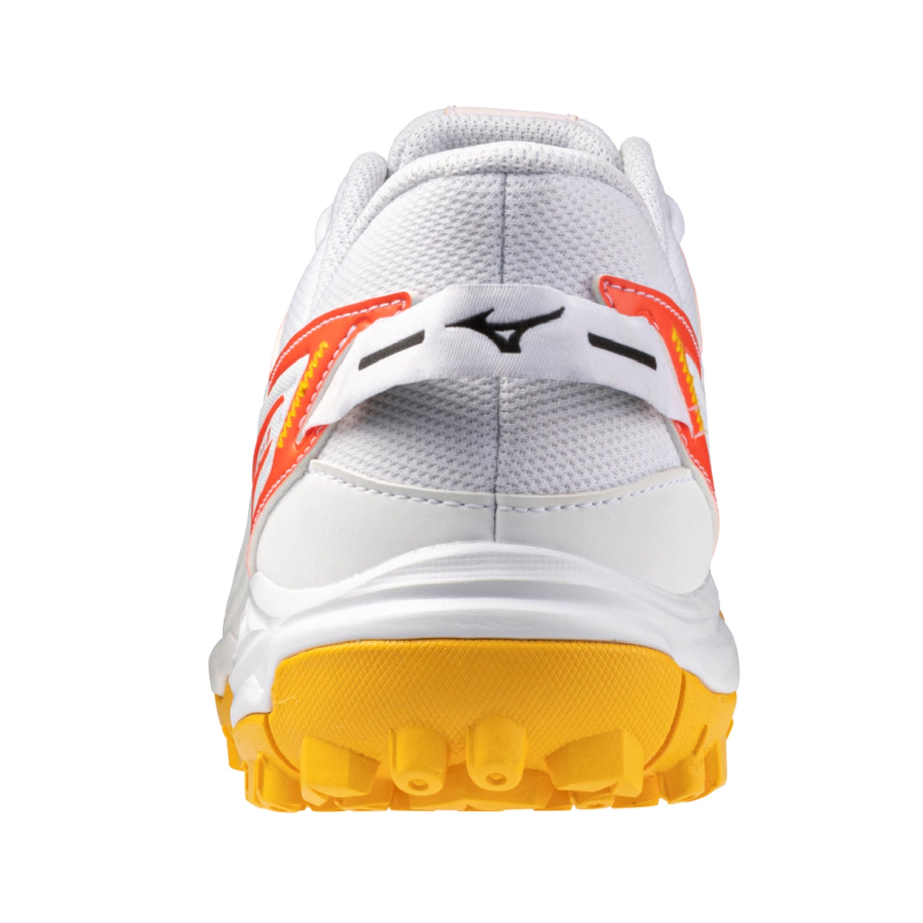 Mizuno Wave Lynx 2 Astro Hockey Shoes: White/Fiery Coral/Citrus
