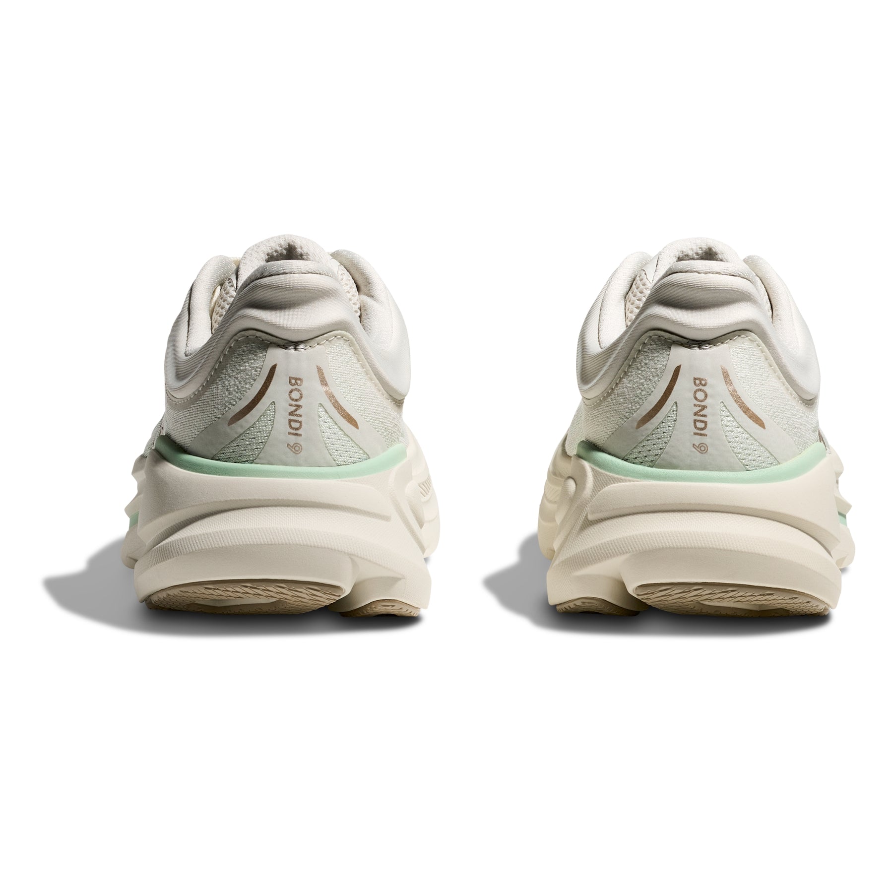 Hoka Bondi 9 Women's Running Shoes: Truffle Salt/Sea Glass