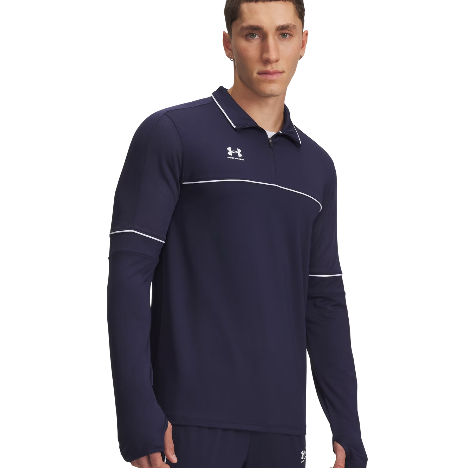 Under Armour Challenger Training Men's Quarter Zip: Midnight Navy/Royal/White