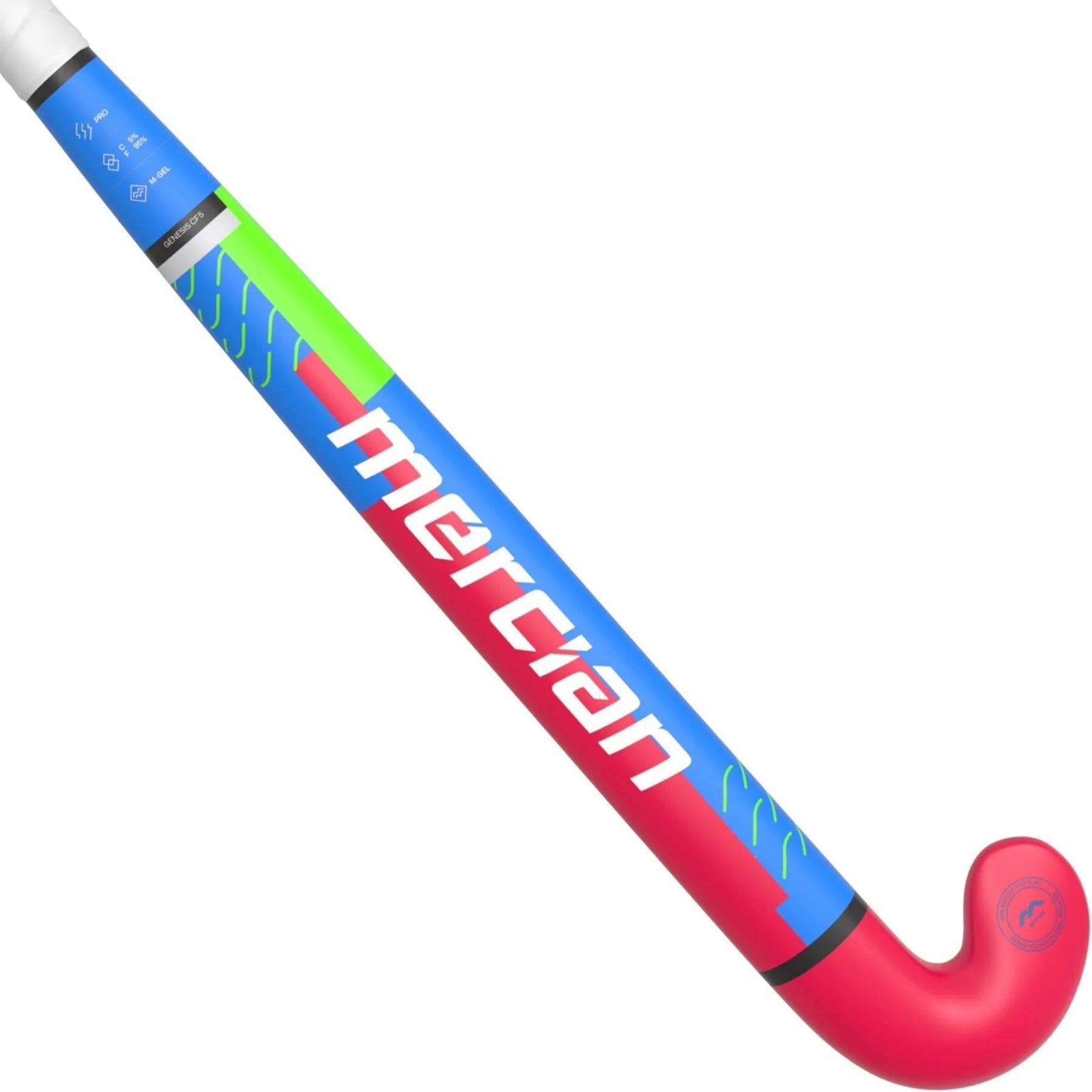 Mercian Genesis CF5 Pro Junior Hockey Stick: Royal/Rubine