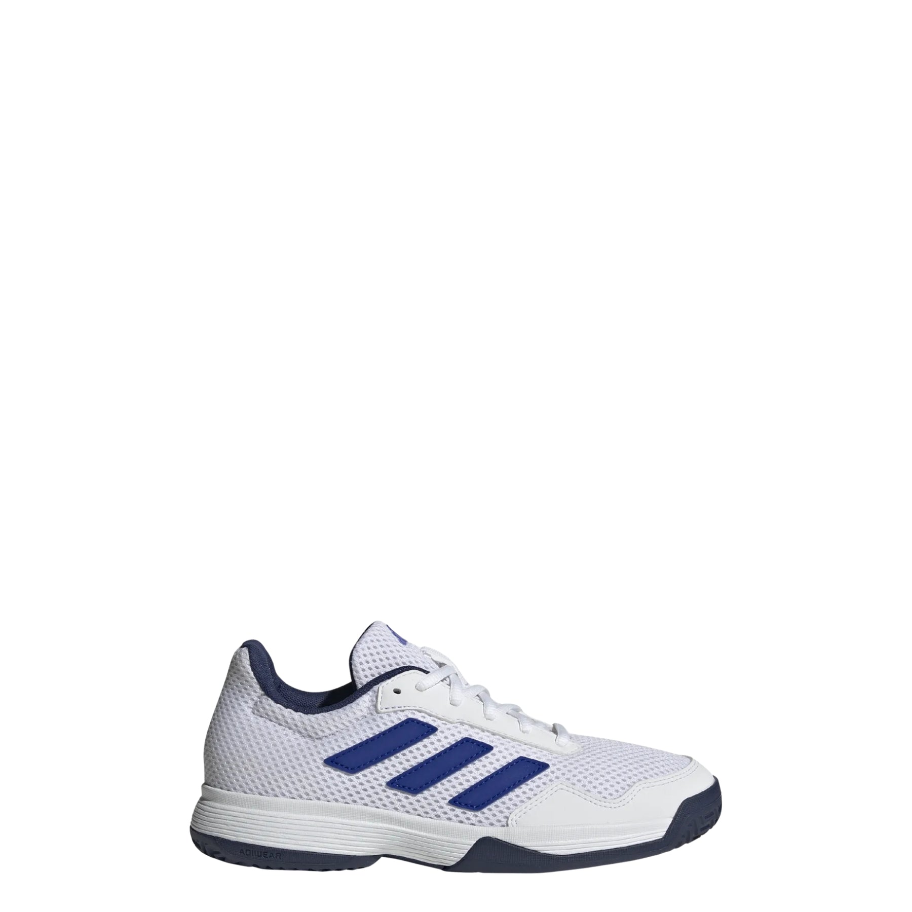 Adidas Gamespec Junior Tennis Shoes: White/Blue