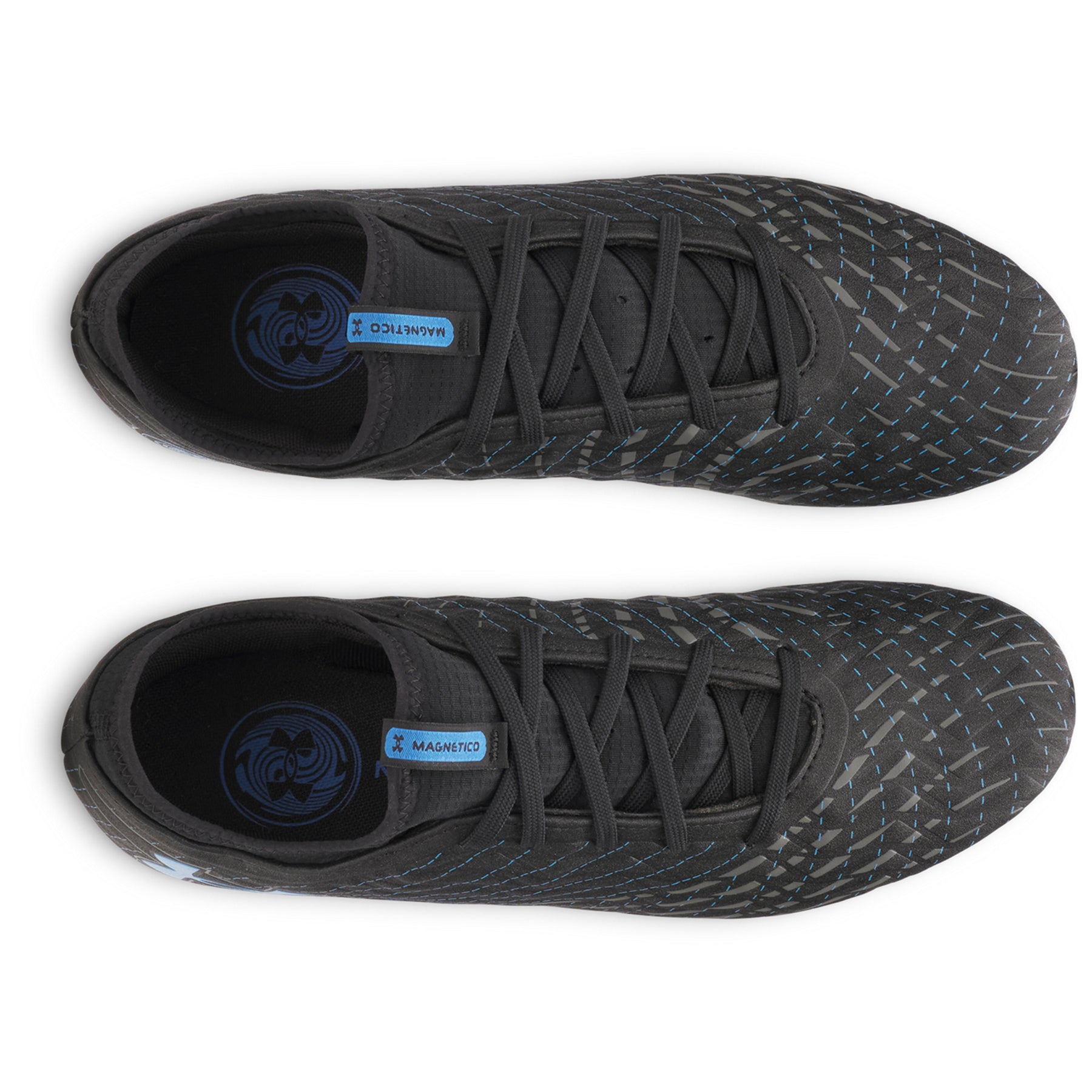 Under Armour Magnetico Select 5 FG Football Shoes: Black/Castlerock/Blue
