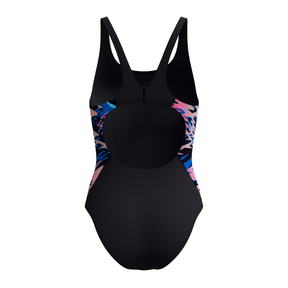 Speedo Women's Hyperboom Splice Muscleback Swimsuit: Anthracite/Pink