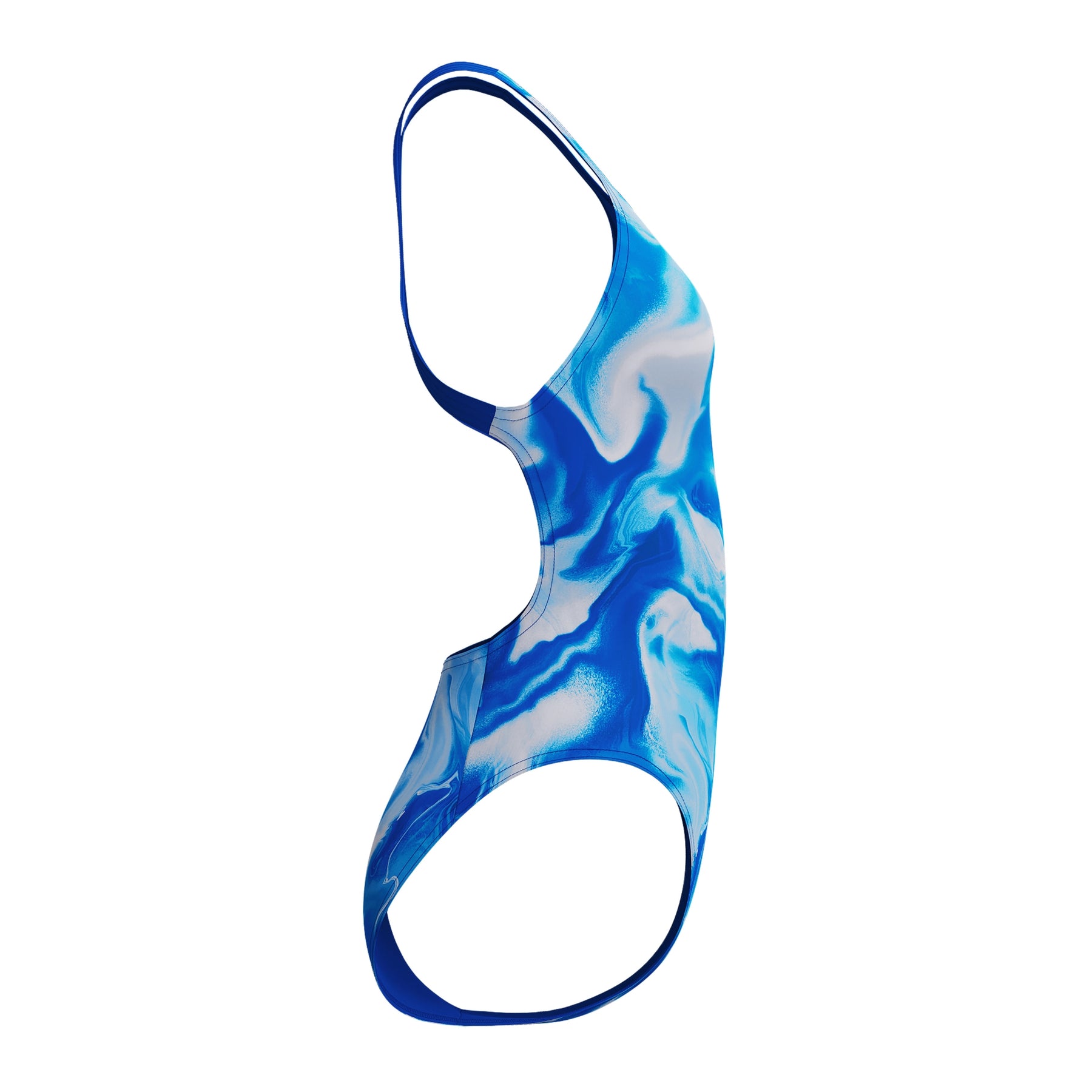 Speedo Women's Printed Powerback Swimsuit: Blue