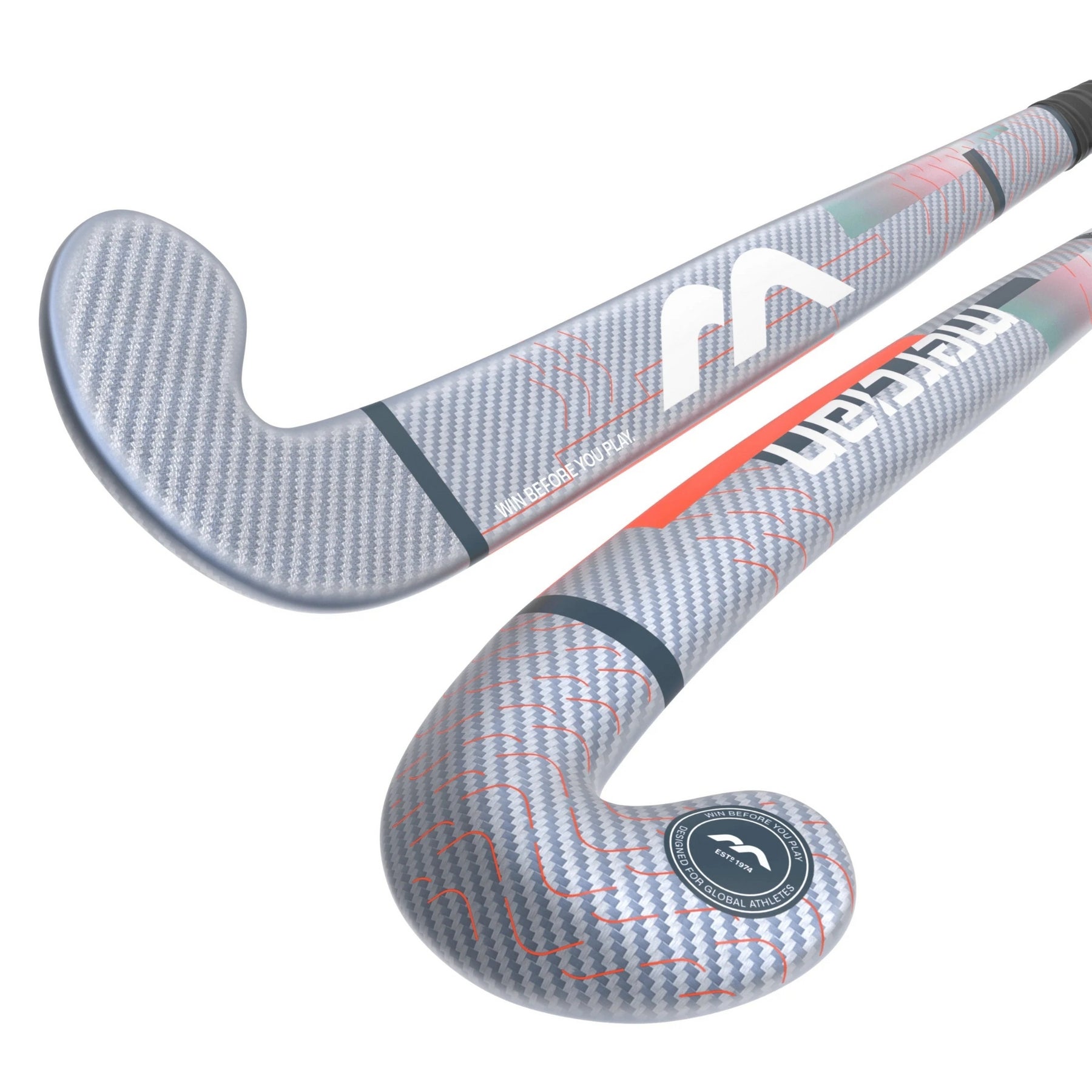 Mercian Evolution CKF35 Ultimate Hockey Stick: Silver Carbon/Orange