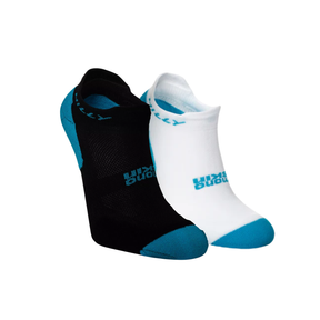 Hilly Womens Active Socklet Min: White/Black/Peacock