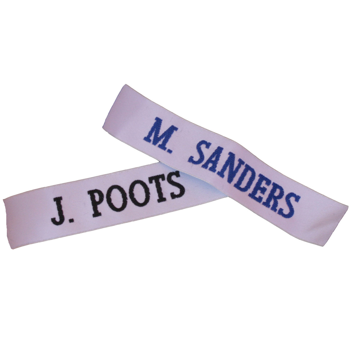 Sir William Borlase Grammar School Woven Name Tapes 1inch: White W/Black Text