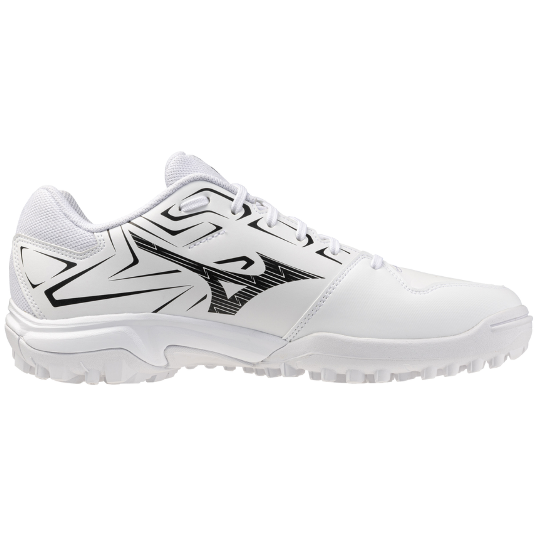 Mizuno Wave Lynx 3 Astro Hockey Shoes: White/Black