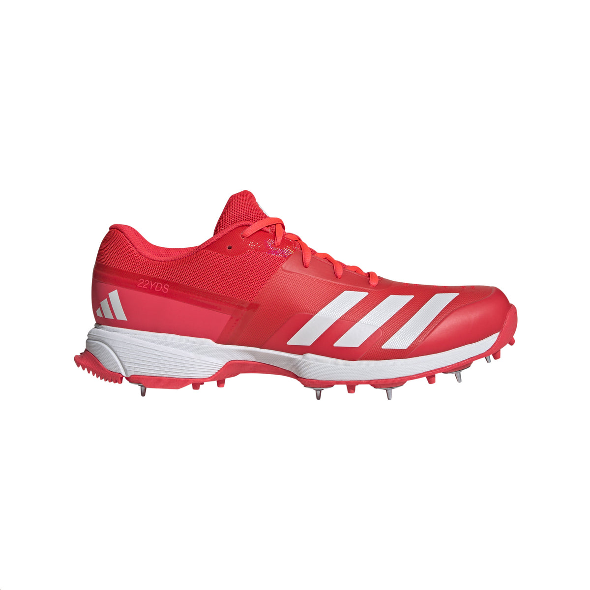 Adidas 22YDS Spike Adult Cricket Shoes: Lucid Red