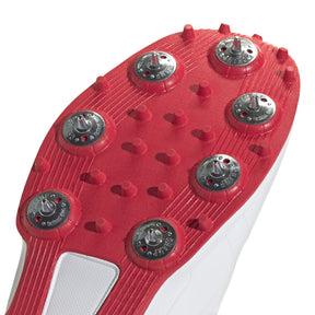 Adidas 22YDS Spike Adult Cricket Shoes: White/Gold/Red