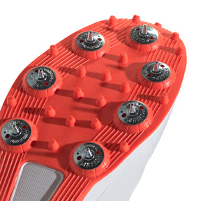 Adidas 22YDS Spike Adult Cricket Shoes 2024: Cloud White/Lucid Blue/Solar Red