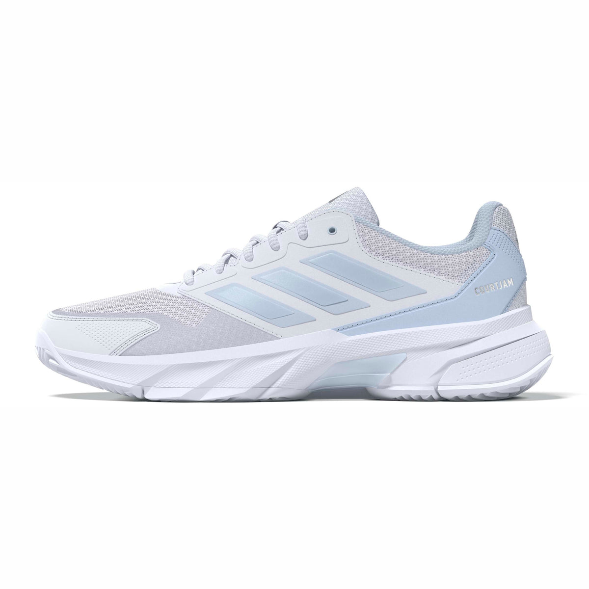 Adidas CourtJam Control 3 Womens Tennis Shoes: White/Blue