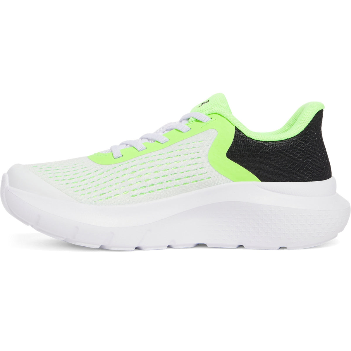 Under Armour Rogue 5 Pre School Kids Running Shoes: White/Black/Green
