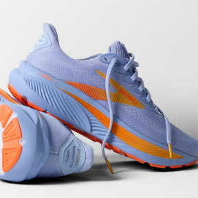 Brooks Ghost 17 Women's Running Shoes: Blue Heron/White/Orange