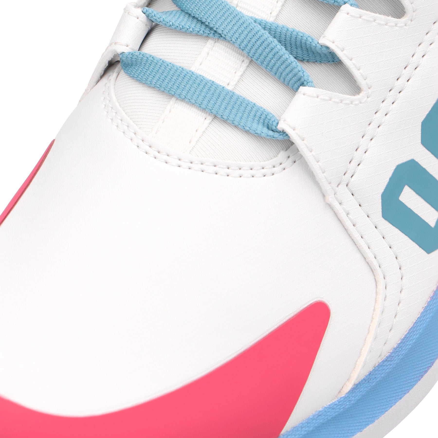 Osaka Furo Play Junior Hockey Shoes 2025: White/Retro Blue/Raspberry