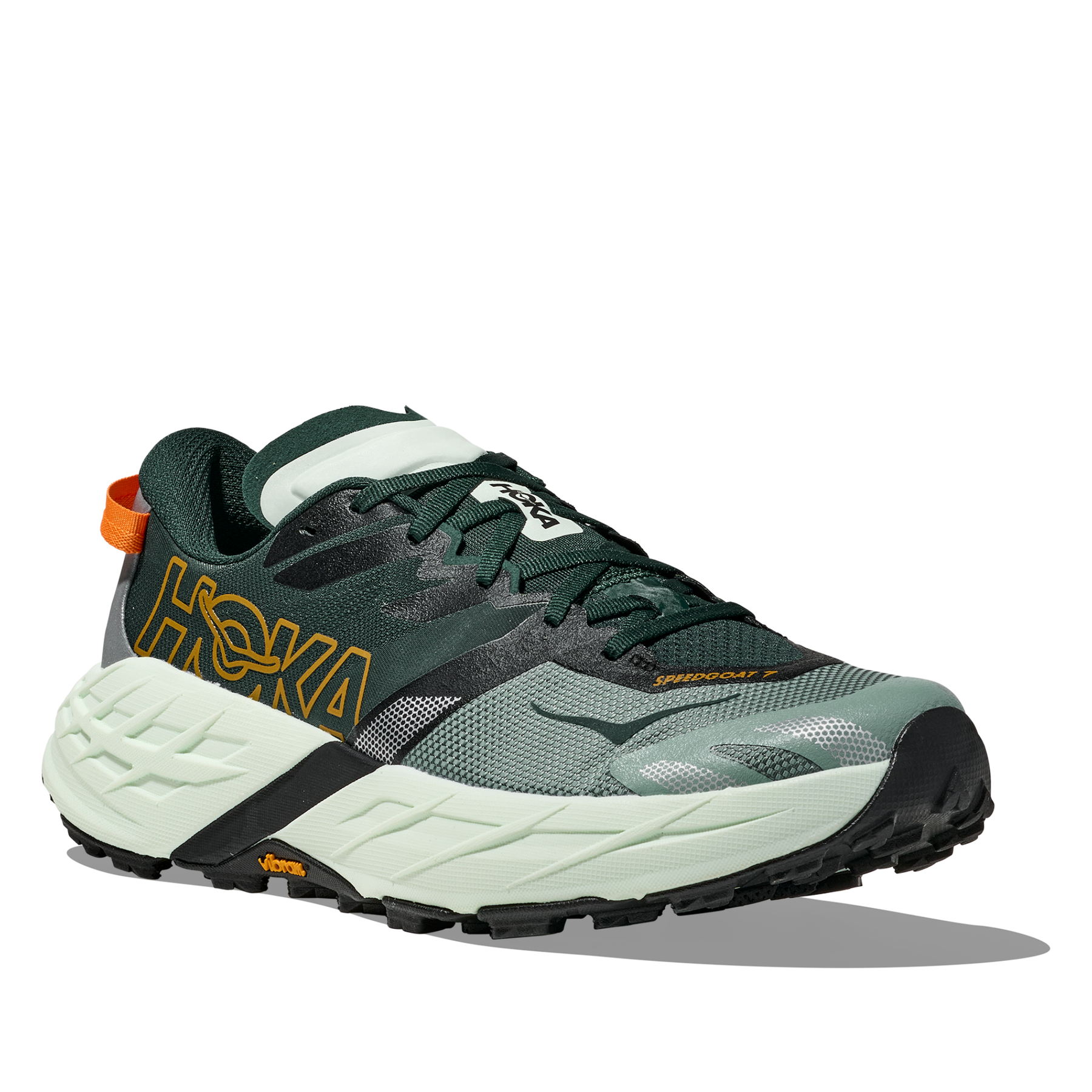 Hoka Speedgoat 7 Men's Running Shoes: Bay Leaf/Sea Glass