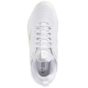 Mizuno Wave Luminous Elite Netball Shoes: White/Aqua Grey/Ambrosia