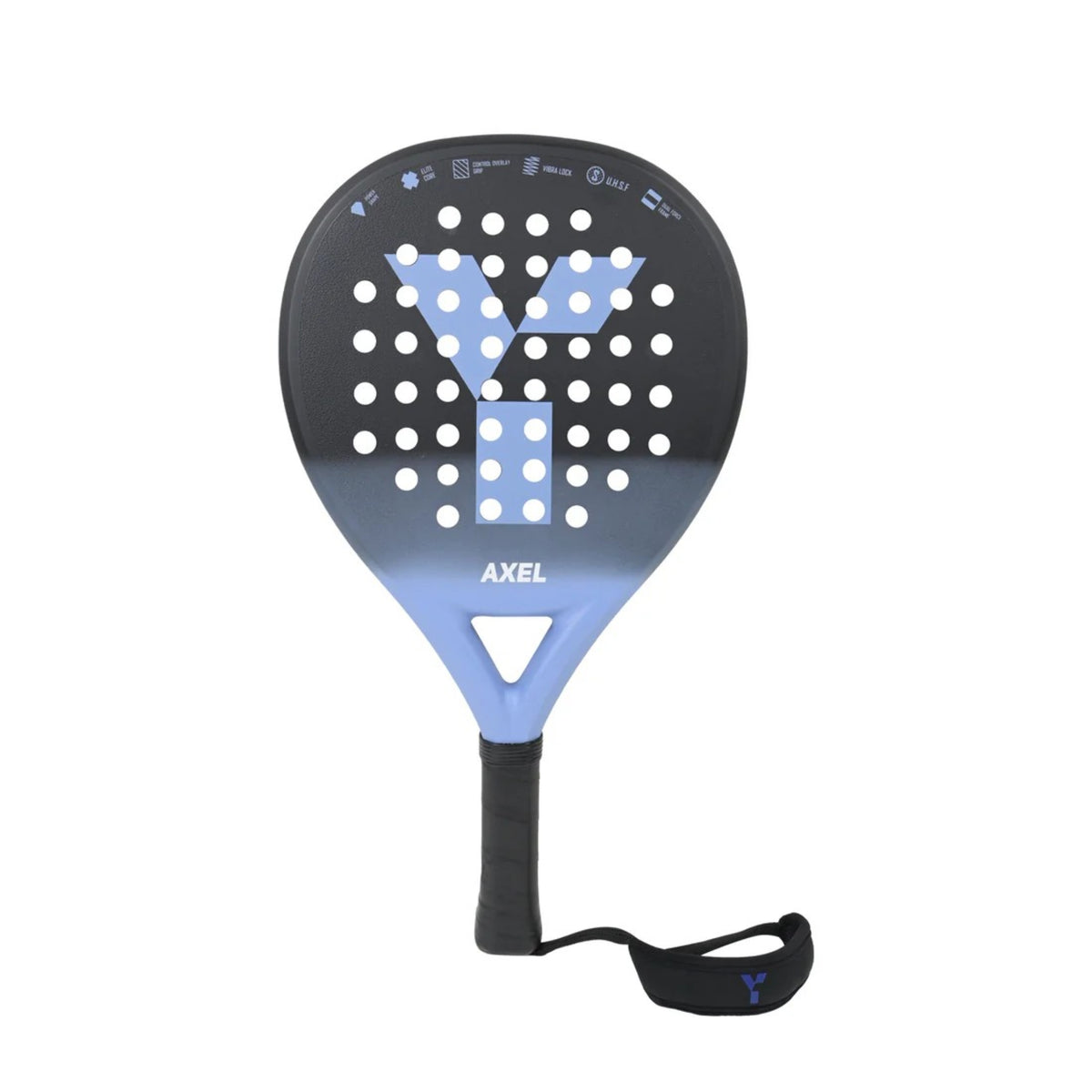 Y1 Axel Padel Racket: Black/Blue